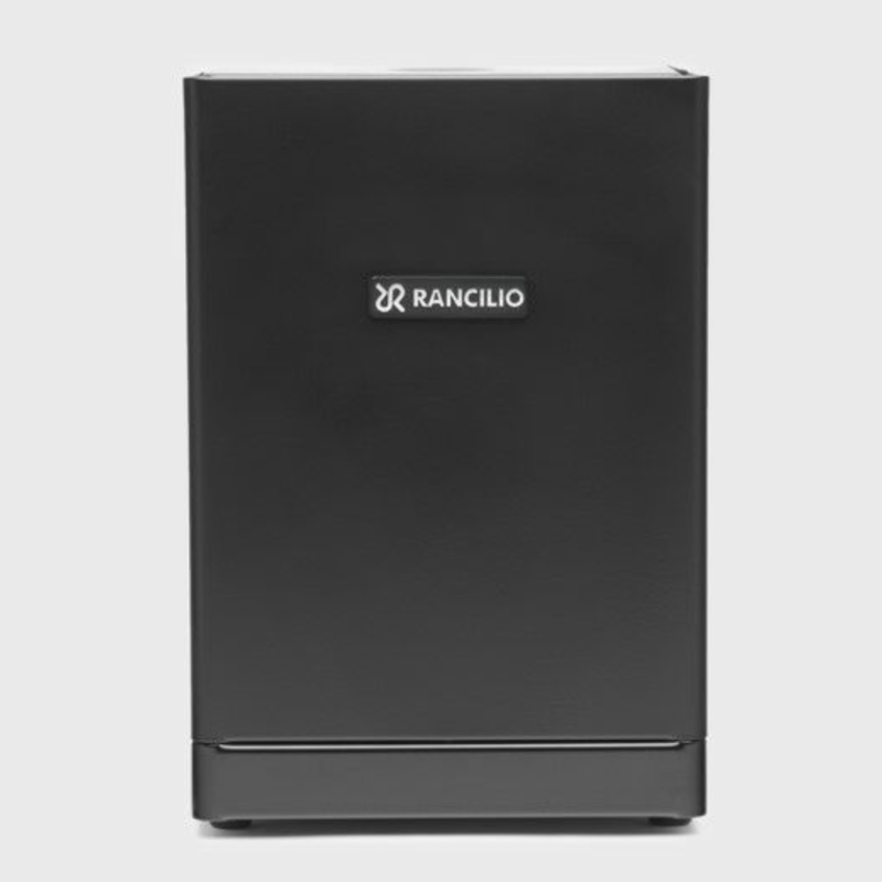 Rancilio Silvia E Sort 2021 bagfra hvor Rancilio loget kan ses i hvid