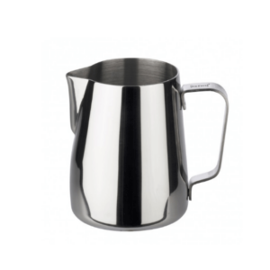 JoeFrex Mælkekande 350ml i blankt stål sikrer præcis mælkeskumning og latte art. Robust og elegant design til både hjemmebaristaer og professionelle.
