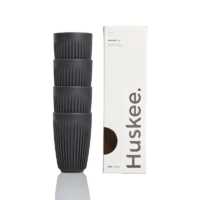 HuskeeCup 4stk – Sort – 12oz (350ml)