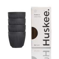 HuskeeCup 4stk – Sort – 6oz (177ml)