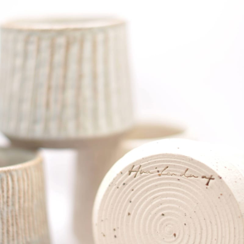 Beige Kop m. Smalle Riller - Billede 4