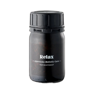 Teministeriet Ayurveda Relax Te i Sort Beholder – Relax te fra Teministeriet i sort beholder. Økologisk urteblanding med fennikel, nelliker og persille, skabt til afslapning og balance.