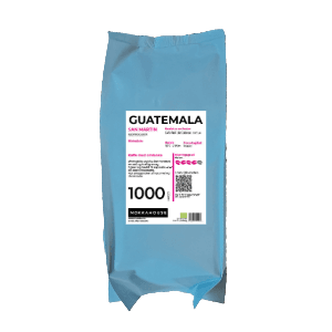 Billede af en 1kg pose af Guatemala kaffebønner på en gennemsigtig baggrund
