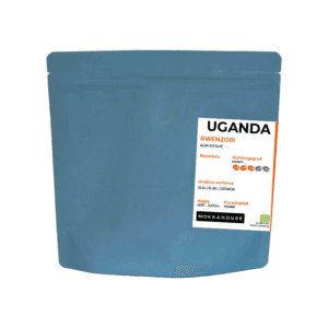 Mokkahouse Uganda Rwenzori kaffe CO2-kompenseret emballage frontbillede, ansvarlig kaffeproduktion