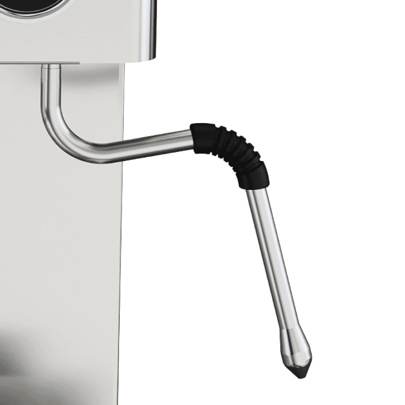 Nærbillede af justerbar steamarm på Lelit Victoria espressomaskine.