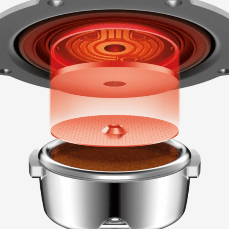 Illustration af ThermoJet-varmesystem med varmeelement over bryggehovedet.