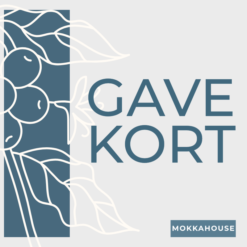 På billedet ses teksten "gavekort" og Mokkahouses logo i bunden