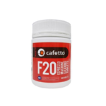 Cafetto F20 rengøringstabletter Cafetto F20 rengøringstabletter til espressomaskiner – hvid bøtte med label, 100 tablets, effektiv maskinrengøring og aflejringsfjerner.