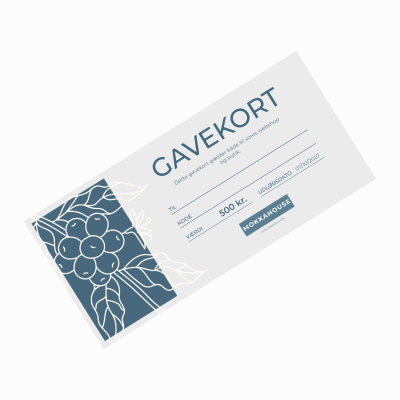 Et billede af et gavekort til Mokkahouse.